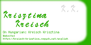 krisztina kreisch business card